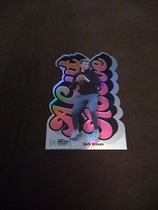 ZACH WILSON 2021 UD METAL UNIVERSE CHAMPIONS A CUT ABOVE DIE CUT RC SP - NY JETS