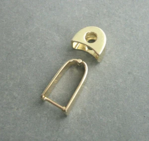 Wechselbogen klein - Tauschsystem für frontgebohrte Steine 925 Silber vergoldet - Bild 1 von 4