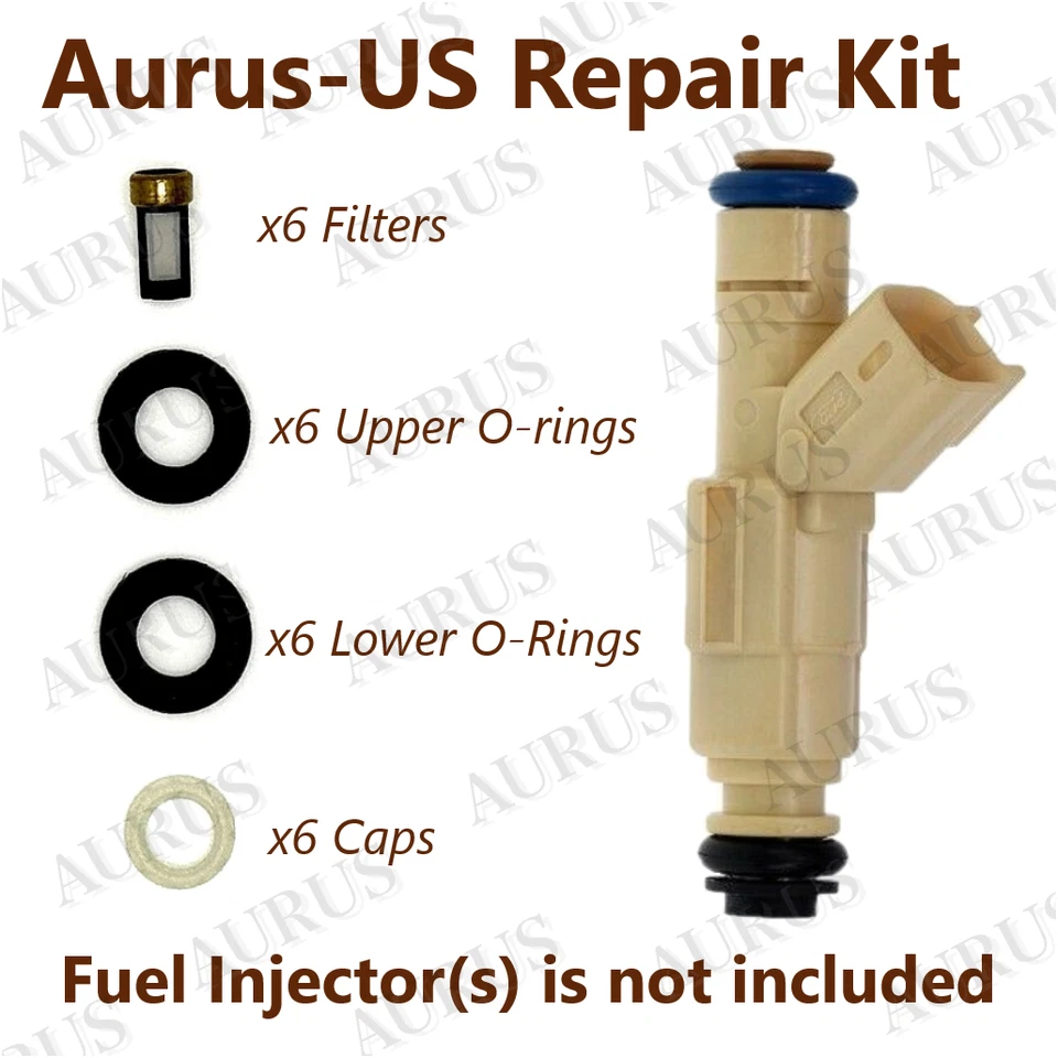 x6 FUEL INJECTOR REPAIR KITS FOR 2000-2002 Mazda MPV Mercury Cougar 2.5L V6 - Image 1 of 1