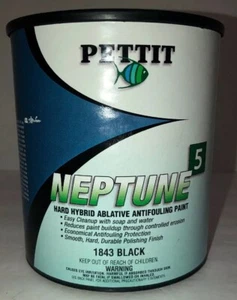 Pettit Paint 1184308 Neptune 5 Black #1843 Quart-Brand New-SHIPS N 24 HRS - Picture 1 of 12