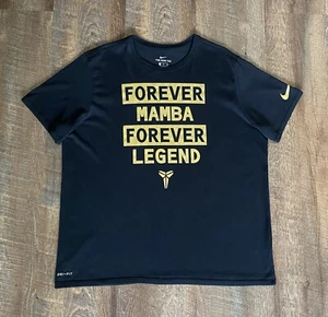 Nike Dri-Fit Kobe Forever Mamba Forever Legend Shirt Black Gold Men’s XL / 2XL - Picture 1 of 8