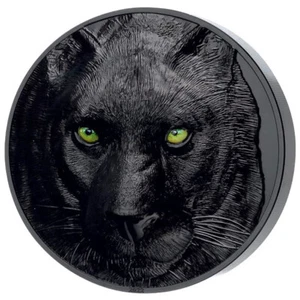 Palau 25 $ 2022 1/2 Kilo Silver Hunters by the Night - Black Panther UHR Obsidian - Bild 1 von 5