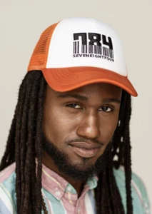 NWT authentic SEVEN EIGHT FOUR London Effect snapback cap orange/white - Picture 1 of 4