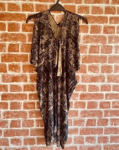 Thin dress cover up from Edun in brown and black - Picture 1 of 6