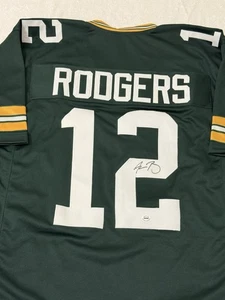 Aaron Rodgers Green Bay Packers Signed Football Jersey COA - Picture 1 of 8