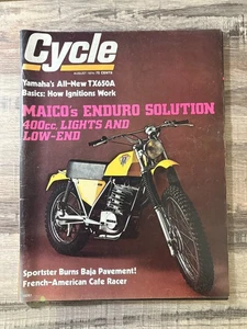 R  CYCLE Motorcycle Magazine August 1974 Yamaha TX650A, Maico 400 Qualifier - Picture 1 of 4
