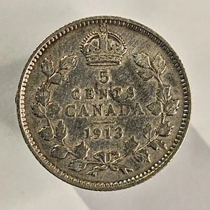 Canadá 1913 5 centavos PLATA - COMBINAR para ahorrar - C5-209 - Imagen 1 de 3