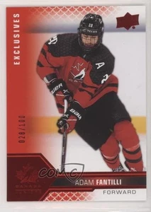 2022 Upper Deck Team Canada Juniors Men's U-18 UD Exclusives /100 Adam Fantilli - Imagen 1 de 4