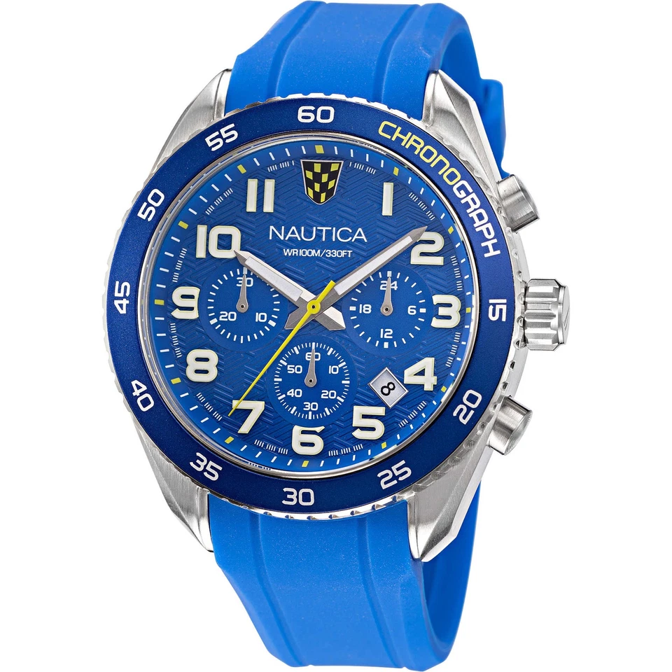 Reloj Pulsera Hombre NAUTICA KEY BISCANE NAPKBS225 Cronógrafo Silicona Azul Sub 100mt Foto 1 de 1