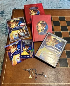 Disney Beauty & The Beast Collector's Diamond Edition DVD, Blu-Ray, Book, Charm - Picture 1 of 9