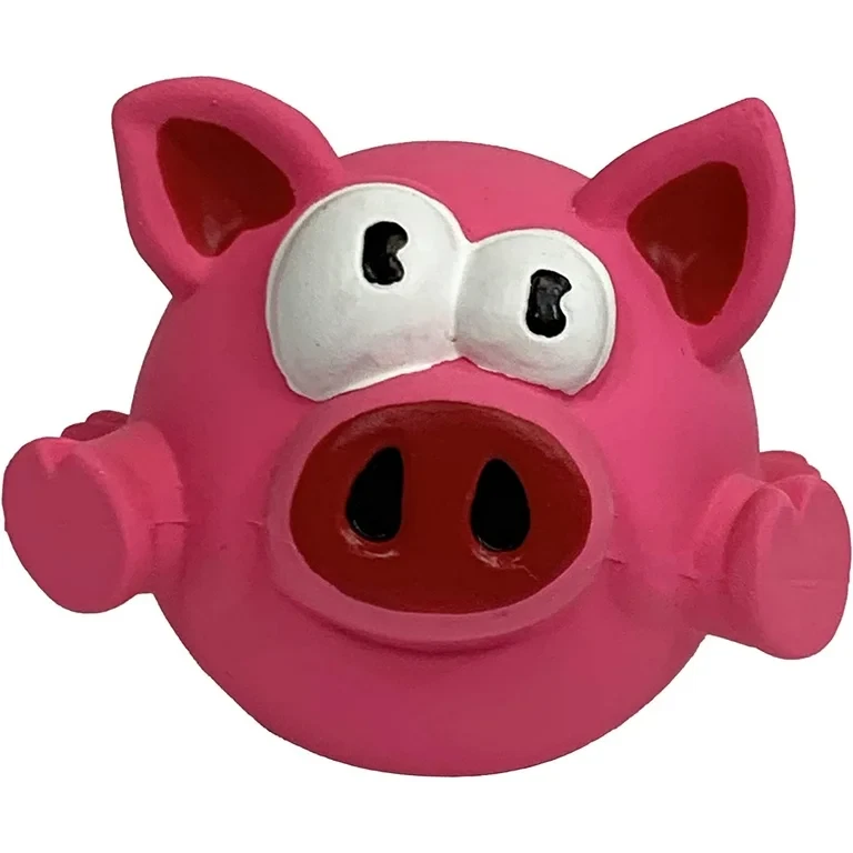 (1) Multipet Lyla Latex Pig 2.5 Inch Small Dog Toy Squeaker Hard Center - Image 1 of 1