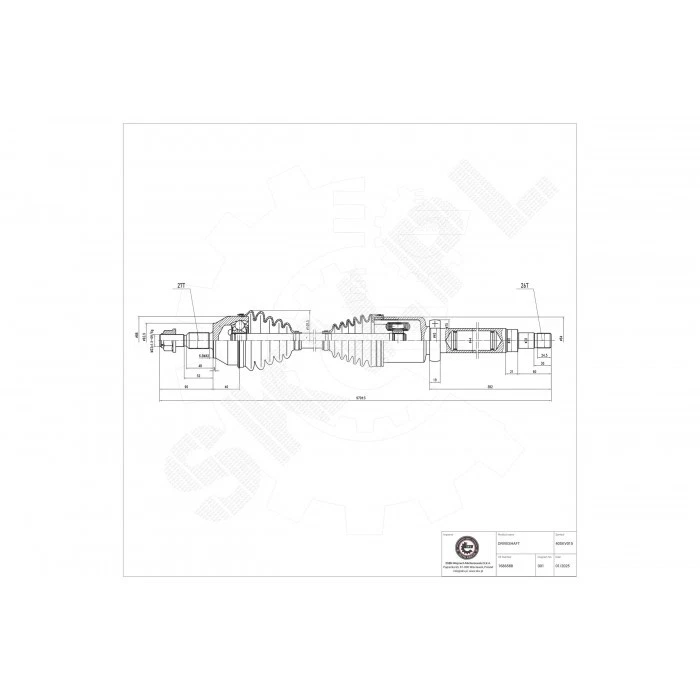 Right Front Drive Shaft For Ford C-Max II Focus III 1686588 - Image 1 of 1