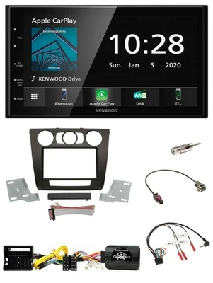 Kenwood Bluetooth Lenkrad DAB USB 2DIN Autoradio für BMW 1er man. Klima E87/E88/ - Bild 1 von 4