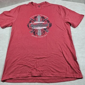 Camiseta roja grande Izod Saltwater Gold Shore Surf Team Waves adulto usada - Imagen 1 de 8
