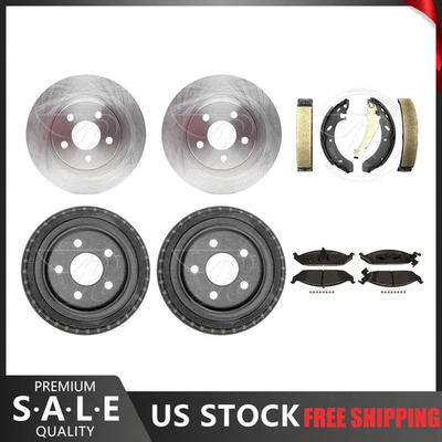 For 1996-1997 Plymouth Breeze Brake Rotors & Ceramic Pads + Brake Drums & Shoes - Image 1 of 4