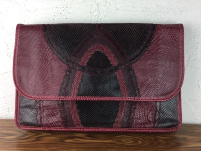 Винтажный экзотический лоскутный клатч через плечо CARLOS FALCHI 13 дюймов x 9 дюймов сделано в США - Изображение 1 из 4