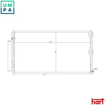 CONDENSER AIR CONDITIONING 623 910 FOR TOYOTA 2AR-FE 2.5L 4cyl CAMRY 3.5L 6cyl - Image 1 of 4
