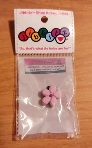 NEW NIP Authentic Crocs Jibbitz Pink Flower SHOE LACE CLIP charm ~ for any shoe! - Picture 1 of 2