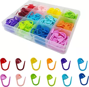 180PCS Stitch Markers, Knitting Crochet Locking Stitch Markers, Stitch Needle Cl - Picture 1 of 6