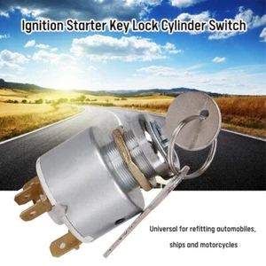 12V Universal Ignition Switch Car Motorcycle Ship 4 Position ON OFF Start Switch - Picture 1 of 11
