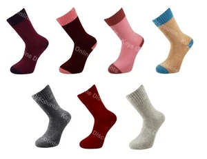 Ladies Thermal Socks 2.4 Tog Merino Lambs Wool Womens Walking Work Boots 1 Pair - Picture 1 of 13