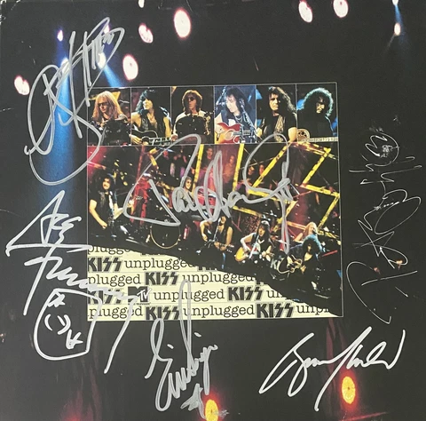 KISS Signed Album Gene Simmons Autographed Vinyl Paul Stanley Ace Peter Bruce +1 Cover