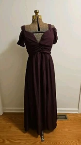 Venus Purple BRIDESMAID DRESS With Slit Excellent Condition Sz 8 Eggplant Dress - Picture 1 of 8