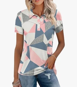 XXL TFSDOD Damen Golf Poloshirt Kragen Kurzarm T-Shirt leicht Docht - Bild 1 von 3