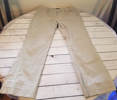 N Y & CO Stretch Women's Khaki Pants 10 Average 32"W/27"Ins. Straight Leg EUC - Image 1 of 4