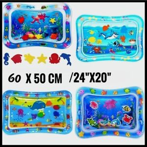 Baby Inflatable Water Play Mat Kids Sensory Toys Tummy Time Activit Pad 60*50cm