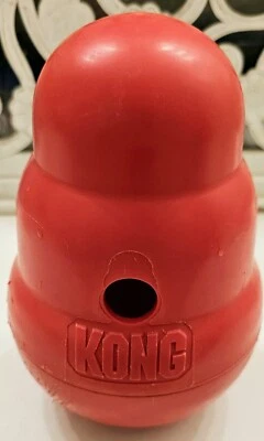 Juguete interactivo dispensador de golosinas grandes Red Kong para perros Foto 1 de 4