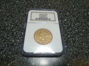 1879 S $10 Gold Coin, NGC AU 58 - Picture 1 of 2
