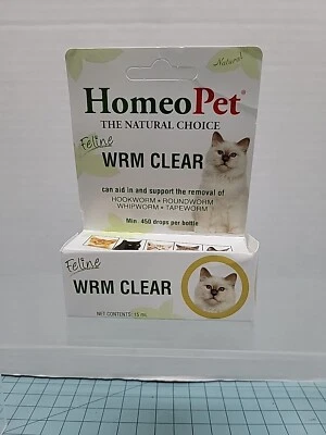 HomeoPet Feline Wrm прозрачный 450 капель на бутылку 15 мл  - Изображение 1 из 4