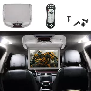 12.1" 1080P Car Ceiling Overhead Flip Down Monitor Screen DVD Video Player Gray - Picture 1 of 10
