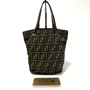 Fendi Zucca Handbag Nylon Small Authentic Rank AB From Japan #406 - Picture 1 of 22