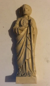 Vintage St. Jude Patron Saint Statue of Lost Causes 8.5" Hard Plastic Figurine - Picture 1 of 5