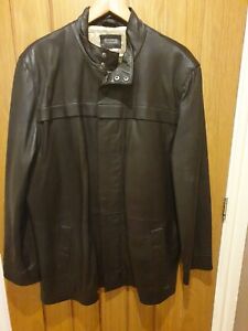 PIERRE CARDIN MEN'S SOFT LEATHER JACKET IN BROWN SIZE L EXCELLENT CONDITION