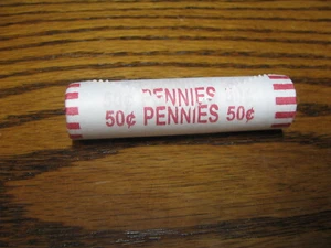 Rotolo di BU 2019 D Lincoln Pennies lotto originale avvolto in banca # UPCO WHT - Foto 1 di 3