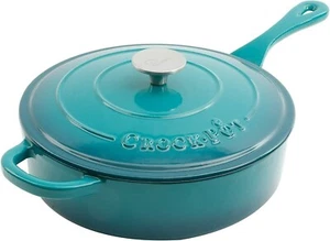Crock Pot Artisan 3,5 quarti padella per salsa profonda in ghisa smaltata con autocostruzione - Foto 1 di 4