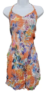 NWT Vitamin A Womens Romper Halter Shorts Coverup Tropical Resort Casual Size M - Picture 1 of 18