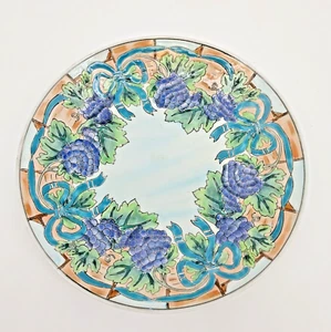 TOYO Chinese Plate Vintage Hand Decorated Grape Vine Pattern 10 inch 25 cm - Picture 1 of 9