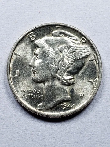 1944 Mercury Dime-High Grade Luster Cover