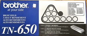 NEU Original Brother TN650 TN-650 TN 650 schwarze Tonerkassette versiegelte Verpackung - Bild 1 von 4