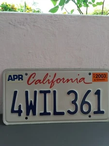 Targa vintage originale CALIFORNIA con sticker 2003 - Foto 1 di 3