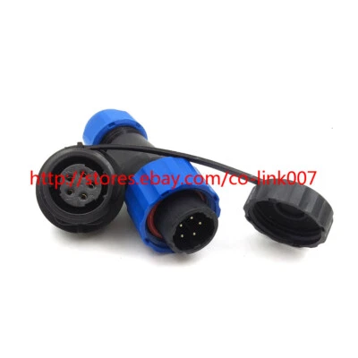 SD16 5pin Waterproof Power Connectors,IP68 Electrical LED Bulkhead Connector Kit - Image 1 of 4