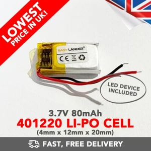 Batteria Li-Po 3,7 V 80mAh (401220) Tablet ricaricabile ad alta capacità + Dispositivo - Foto 1 di 1