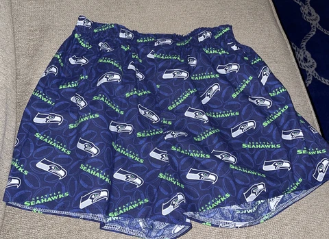 NWOT Seattle Seahawks Elastic Waist Boxer Shorts Size Adult M Cover