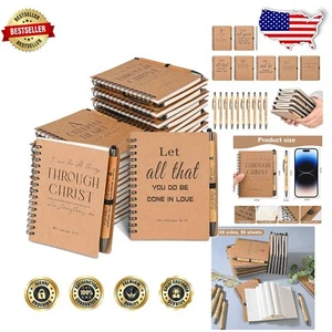 60 Christian Spiral Note Pads with Motivational Bible Verses for Sharing Faith - Picture 1 of 11