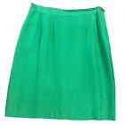 Vintage Green Pencil Skirt 1960's Shantung 29" Waist