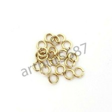 5 pcs 14K SOLID GOLD 4mm open jump rings 20ga 22ga 24 gauge yellow white rose